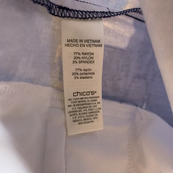 Chico's Pants Womens Size 3.5 (18) Perfect Stretch Blue Ocean Drop Pull-On NWT - Picture 6 of 9